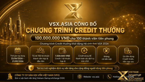 VSX.ASIA công bố Chương trình Credit thưởng khởi động Hệ sinh thái VSX 2026