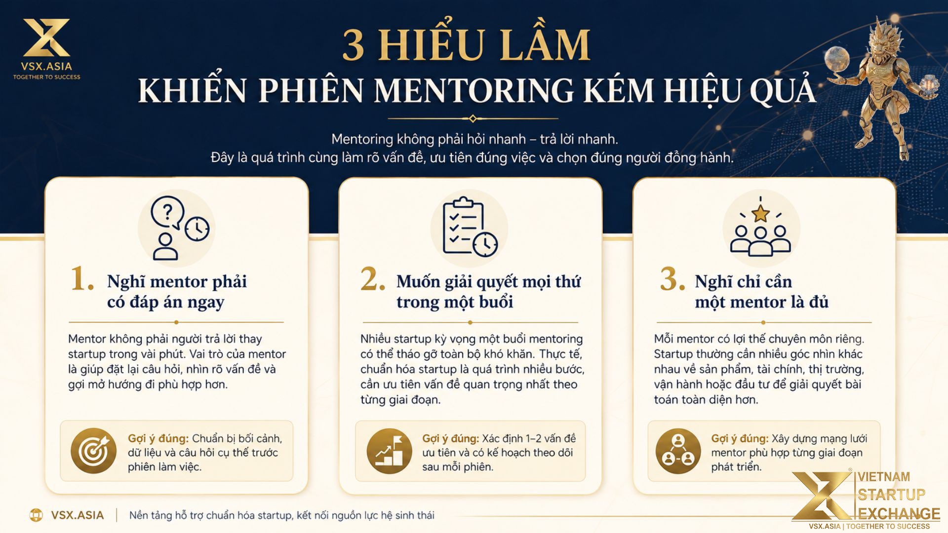 VSX Vietnam Startup eXchange 3 hiểu lầm khiến phiên Mentoring kém hiệu quả