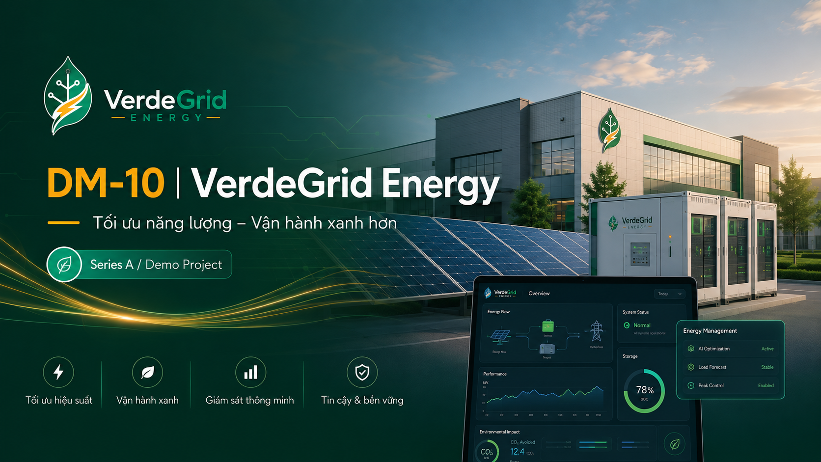 DM-10 VerdeGrid Energy - Nền tảng quản lý năng lượng sạch